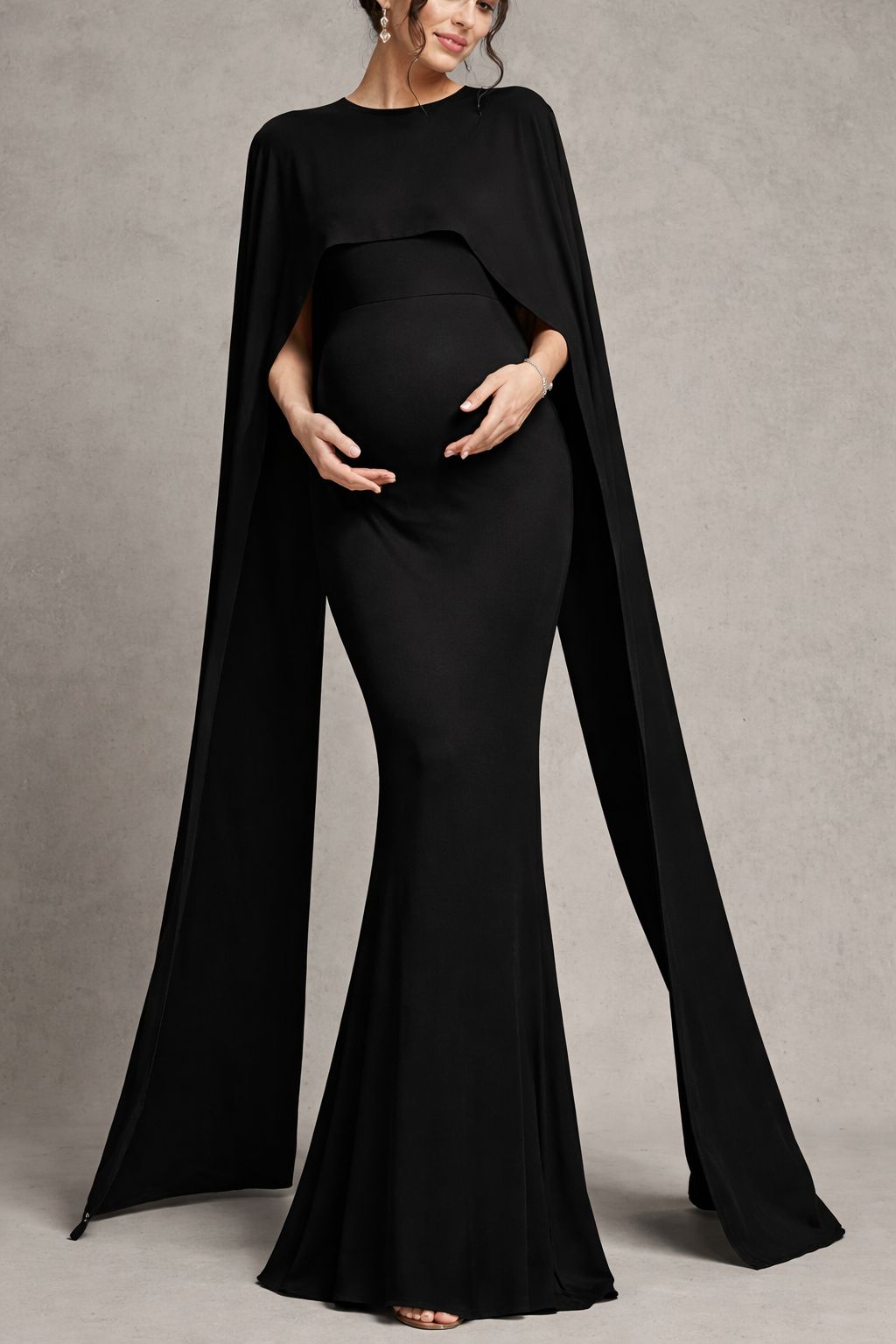 Black Lycra Maternity Dress