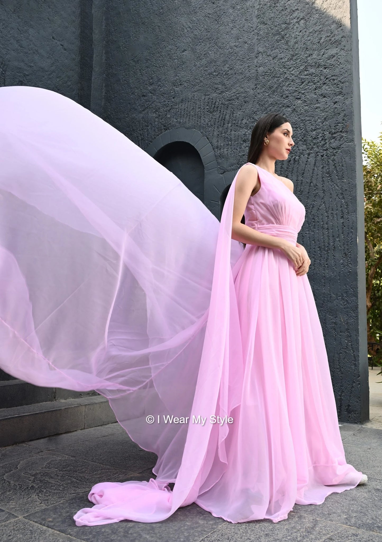 Baby Pink Layla I WEAR MY STYLE Prewedding Mega Trail Gown