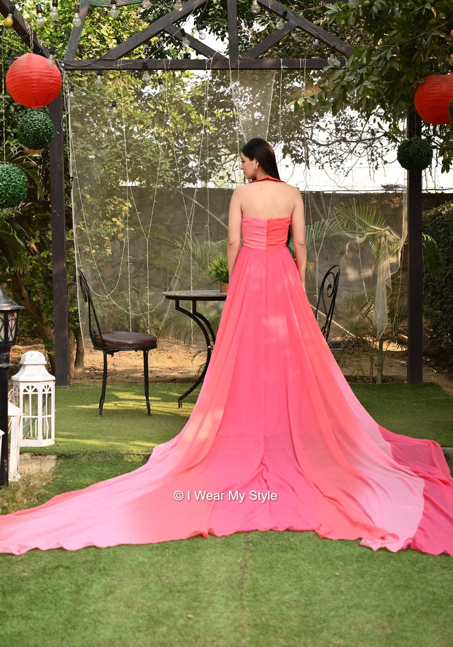 Marry Me Halter Neck Prewedding Mega Trail Gown