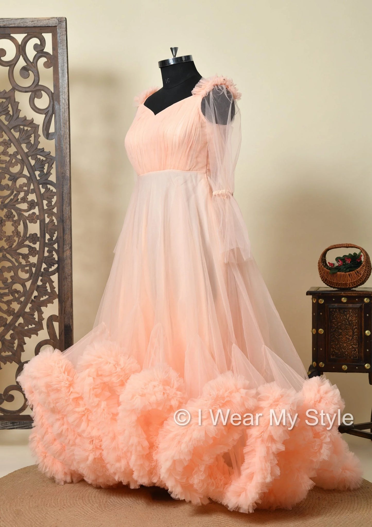 Adjustable Peach Multiple Layered I WEAR MY STYLE Exclusive Photoshoot Collection
