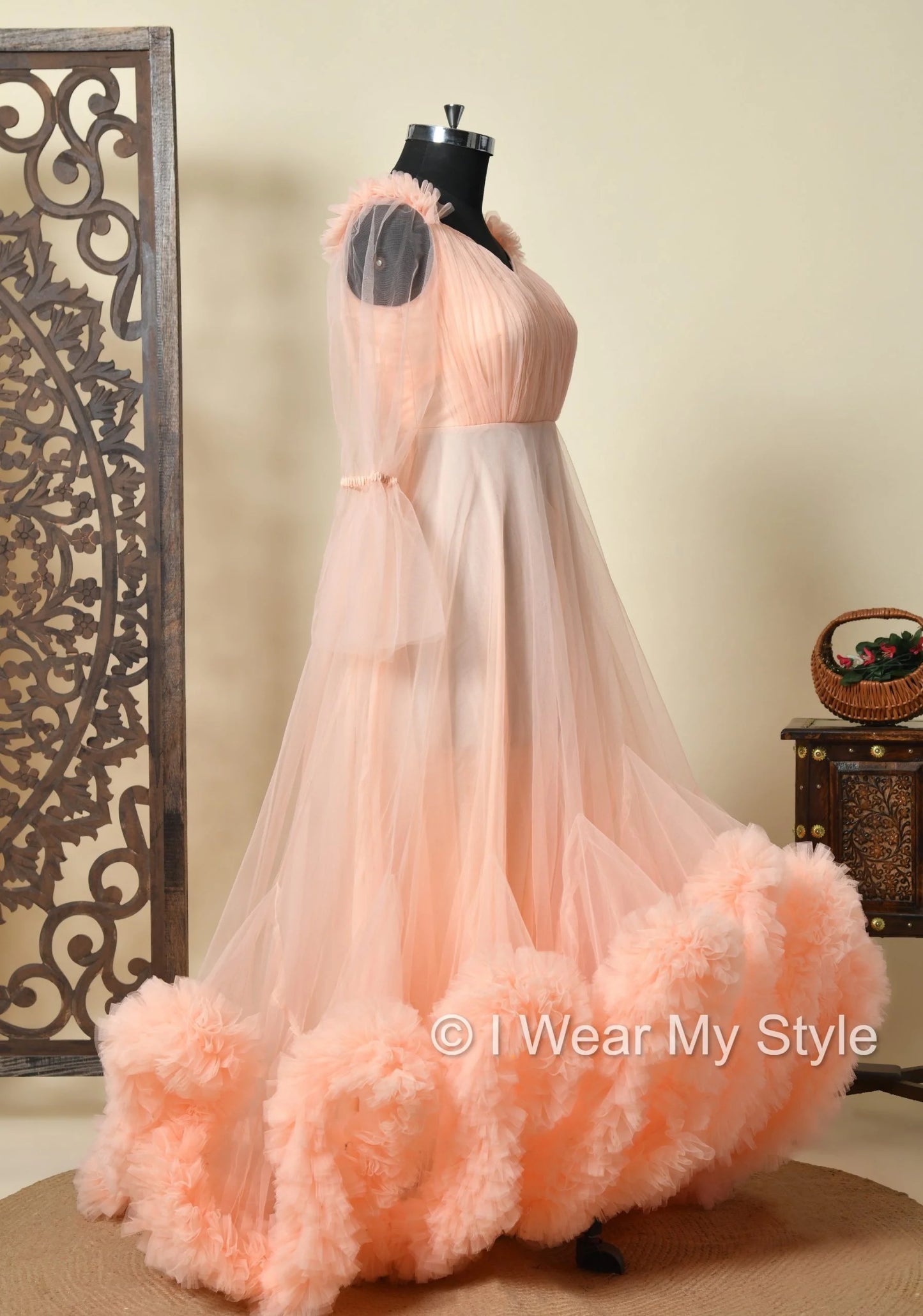 Adjustable Peach Multiple Layered I WEAR MY STYLE Exclusive Photoshoot Collection