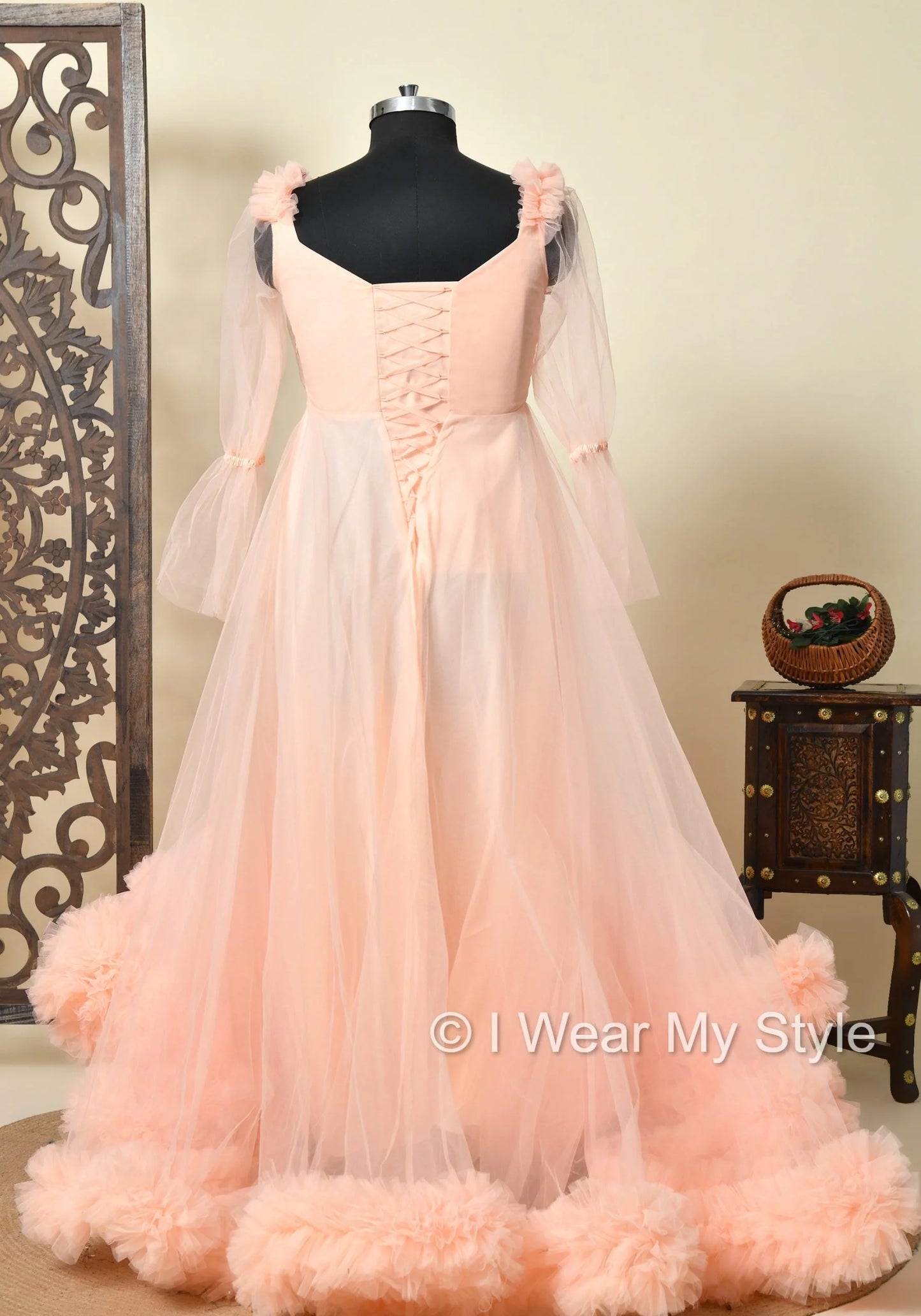 Adjustable Peach Multiple Layered I WEAR MY STYLE Exclusive Photoshoot Collection