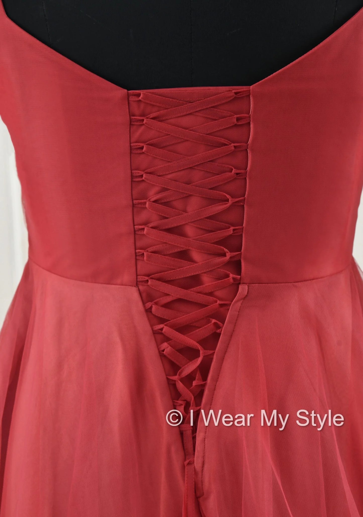 Adjustable Cherry Red Multiple Layered I WEAR MY STYLE Exclusive Photoshoot Collection