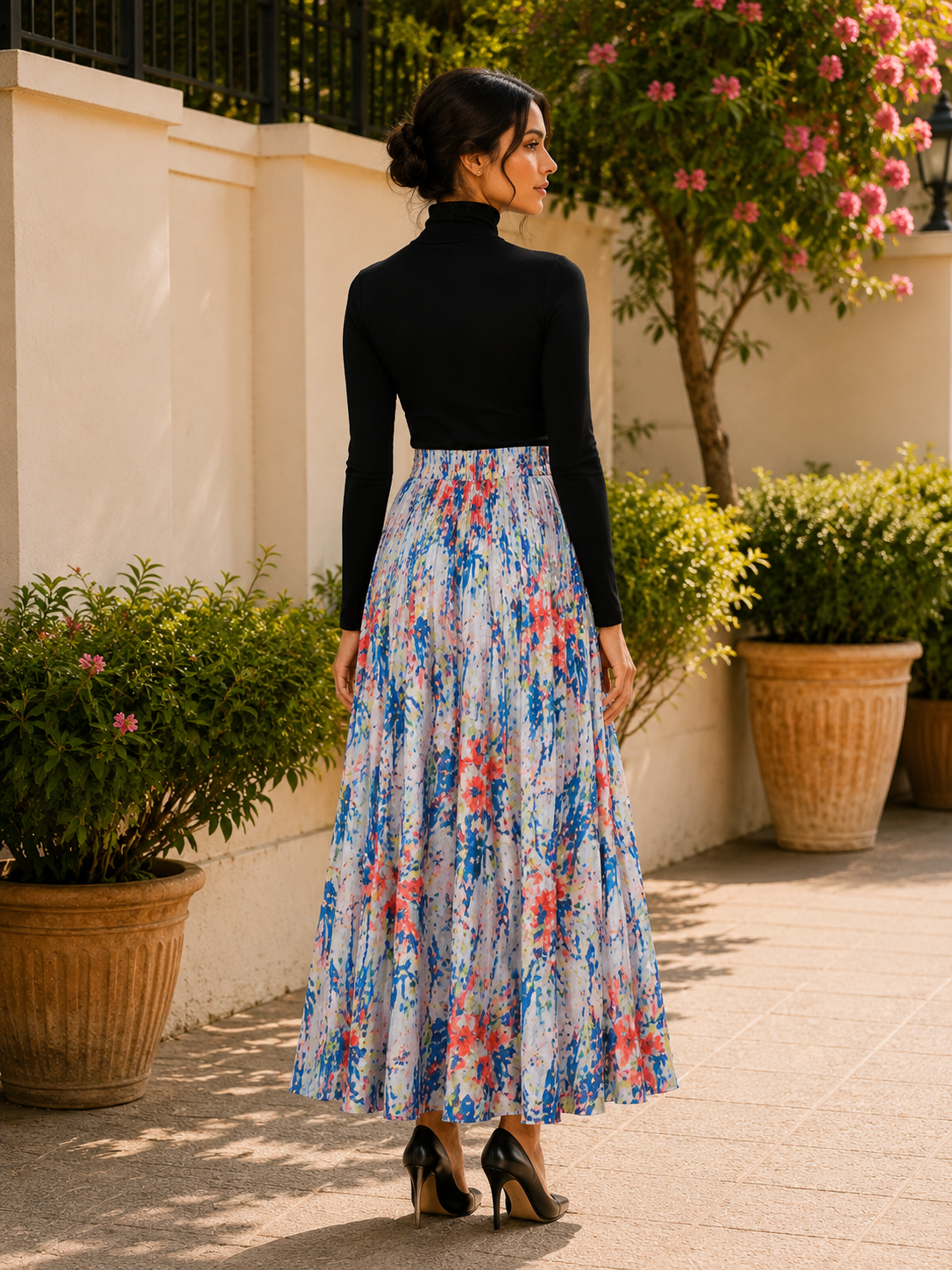 Blossom Breeze Printed Maxi Skirt