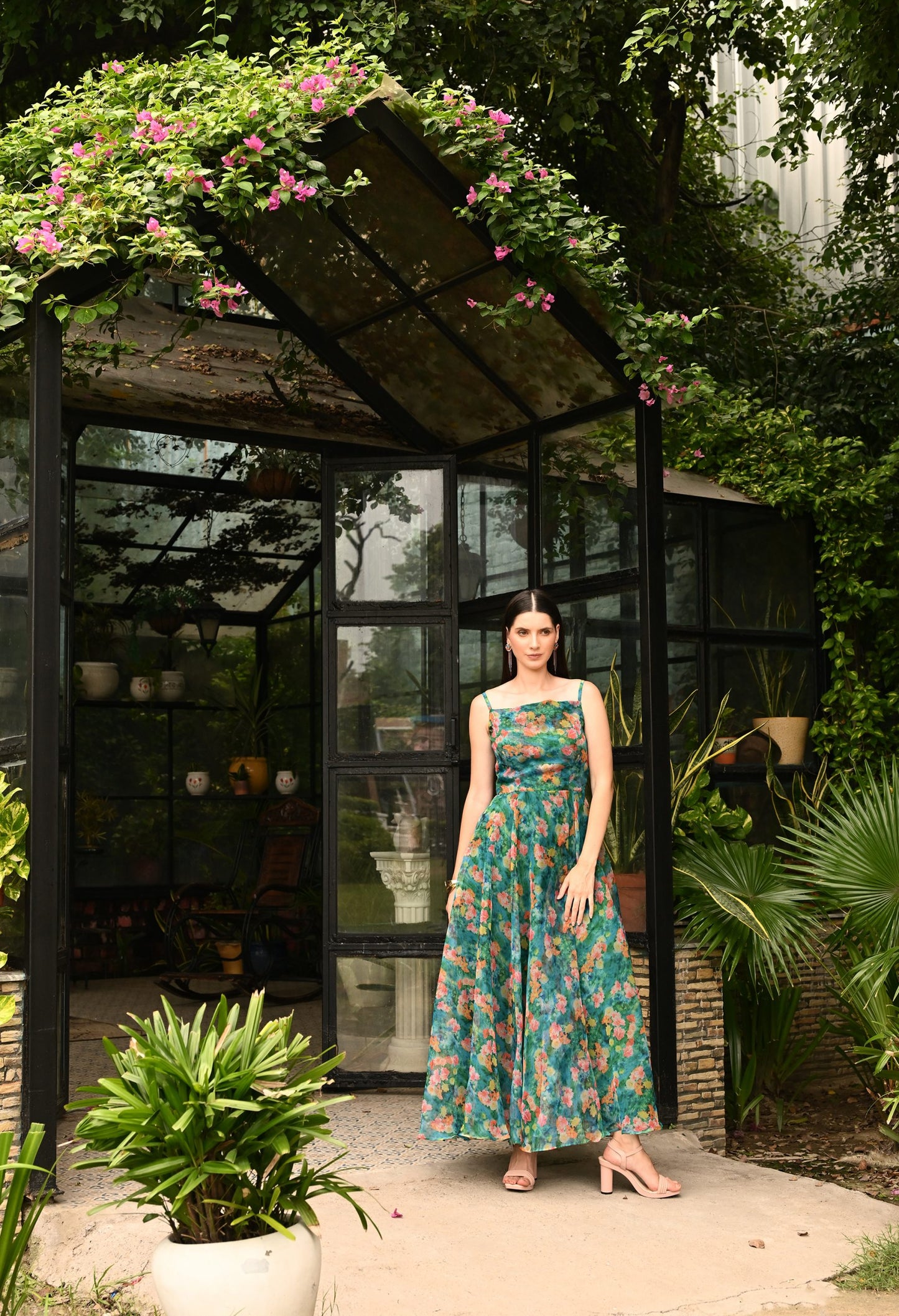 Exclusive Gardenia Floral Organza All Occasion Wear Dress