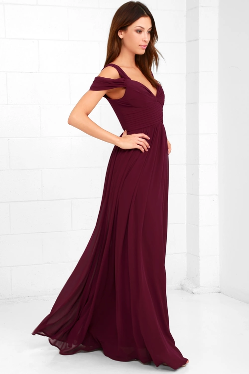 Make Me Move Burgundy Maxi Dress