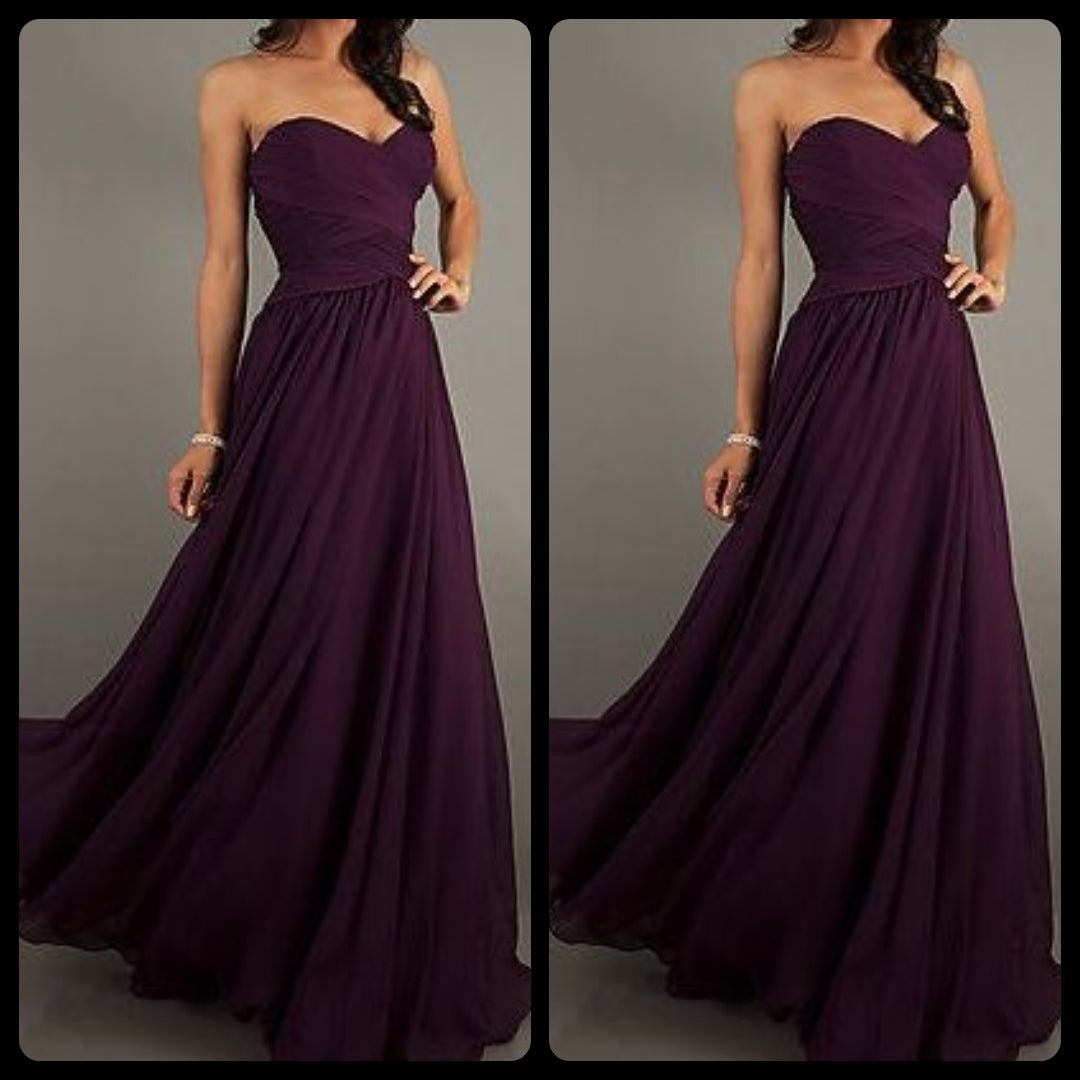 Purple Tube Drape Maxi Dress