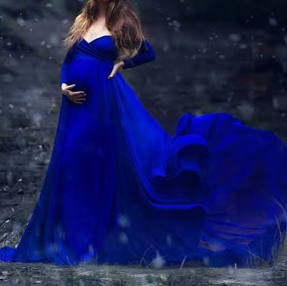 Royal Blue Short Trail Maternity Dress iwearmystyle Royal Blue Short Trail Maternity Dress iwearmystyle