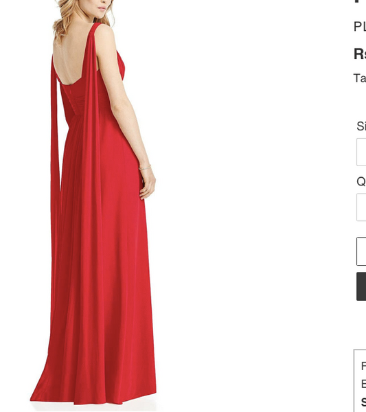 Red V Neck Back Double Fall Maxi Dress