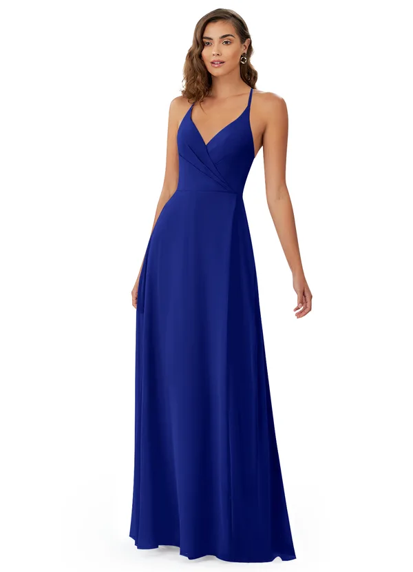 Cross Backless Flared Maxi Dress with slit
