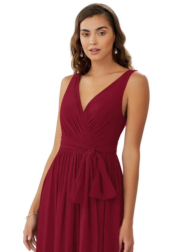 Deep V Neck Backless Bridesmaid Dress