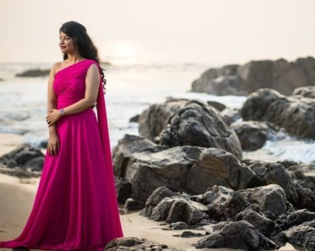 Hot Pink One Shoulder Mega Trail Gown