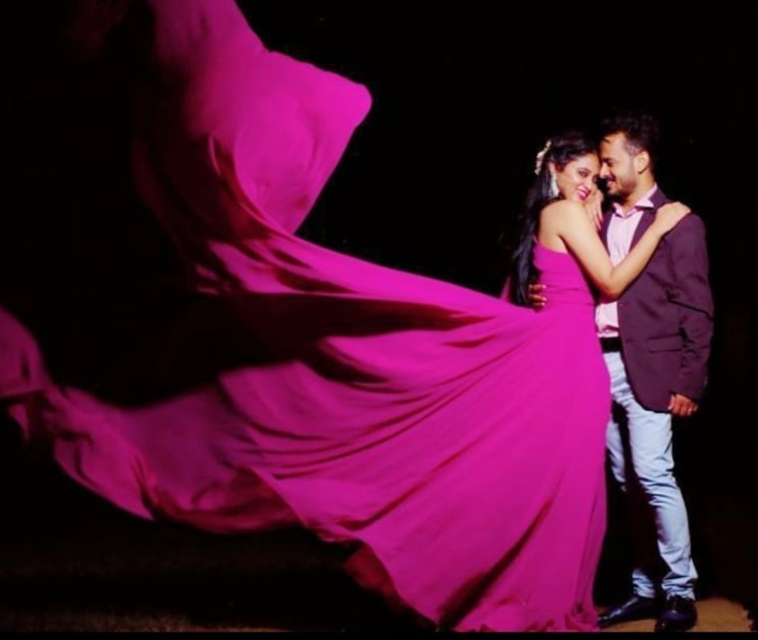 Hot Pink One Shoulder Mega Trail Gown