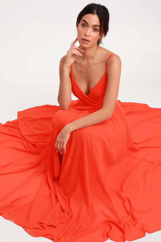All About Love Orange Maxi Dress