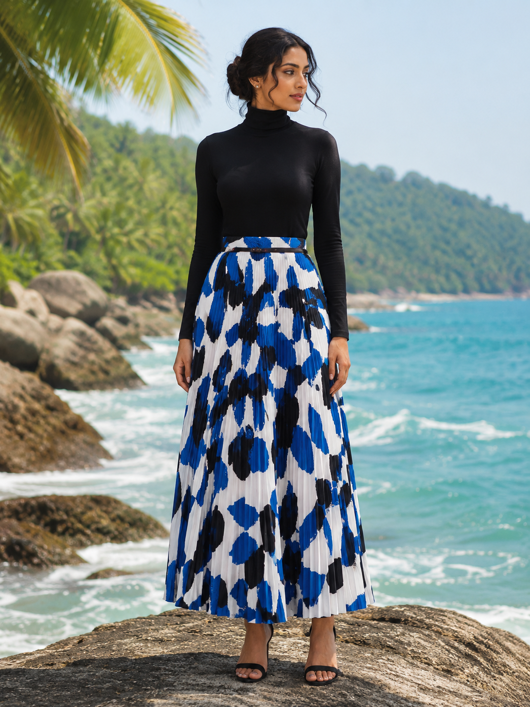 Bold abstract brushstroke-inspired print