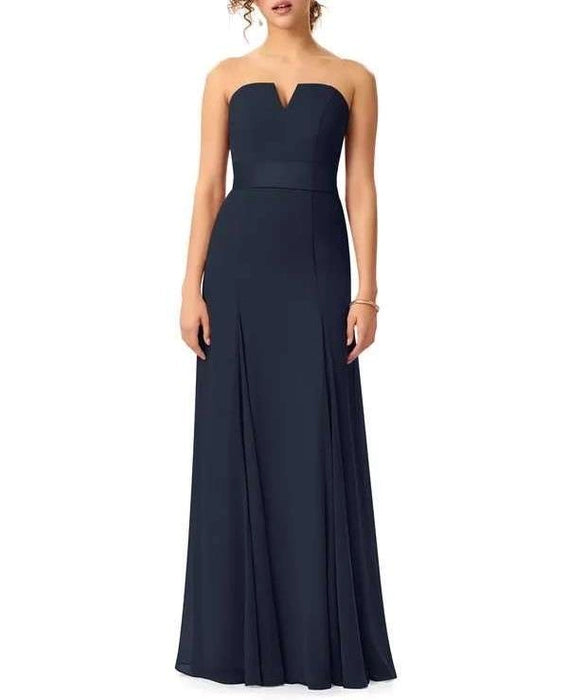 Navy Blue Off-Shoulder with Bow at Back