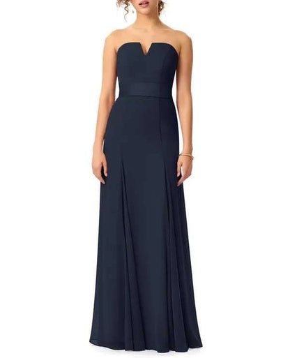 Navy Blue Off-Shoulder with Bow at Back