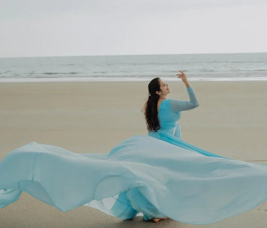 Turquoise Blue Prewedding/Bridal Shower Dress