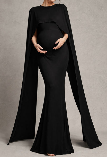 Black Lycra Maternity Dress
