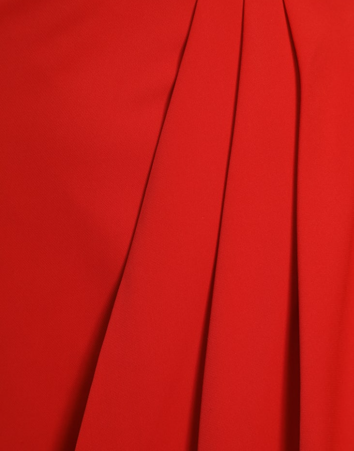 Red Banana Crepe Long Dress