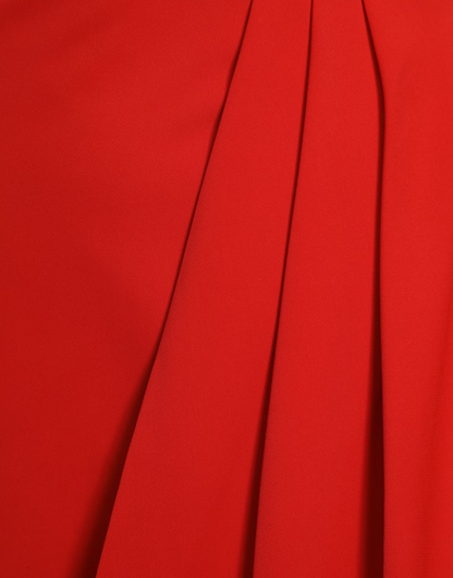 Red Banana Crepe Long Dress