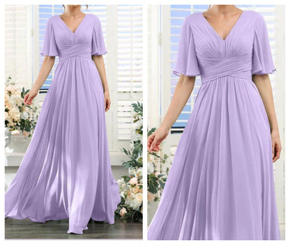 Lilac Cross Drape All Occasion Maxi Dress