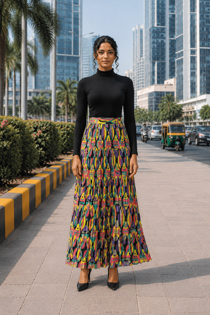 Multi colour floral abstract print