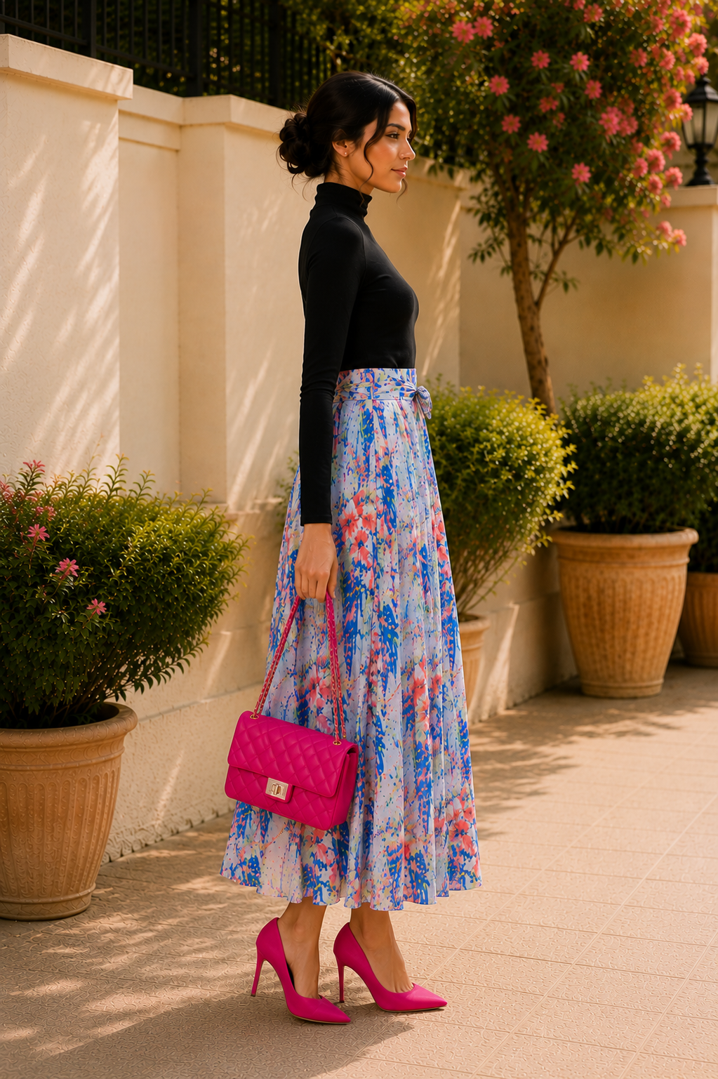 Blossom Breeze Printed Maxi Skirt