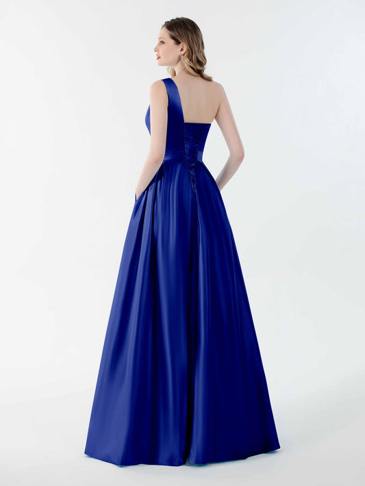 Royal Blue Milano Satin Princess Gown