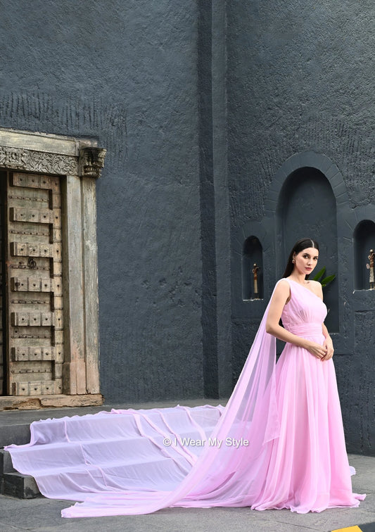 Baby Pink Layla I WEAR MY STYLE Prewedding Mega Trail Gown