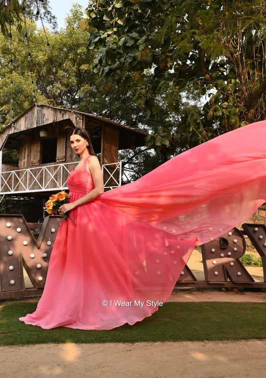 Marry Me Halter Neck Prewedding Mega Trail Gown