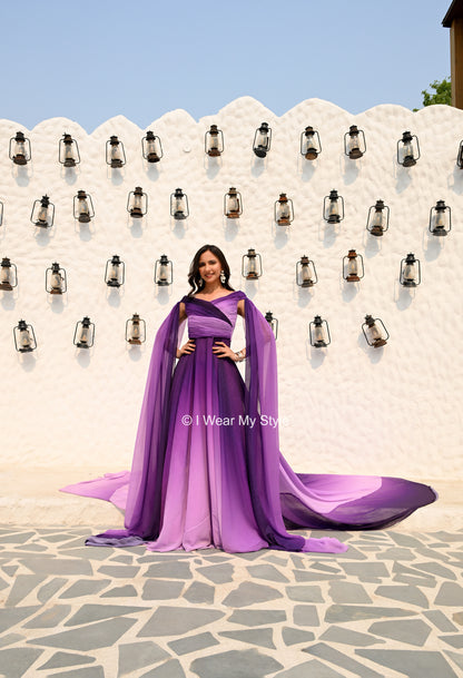 Purple and Lilac Regal Muse Prewedding Mega Trail Gown