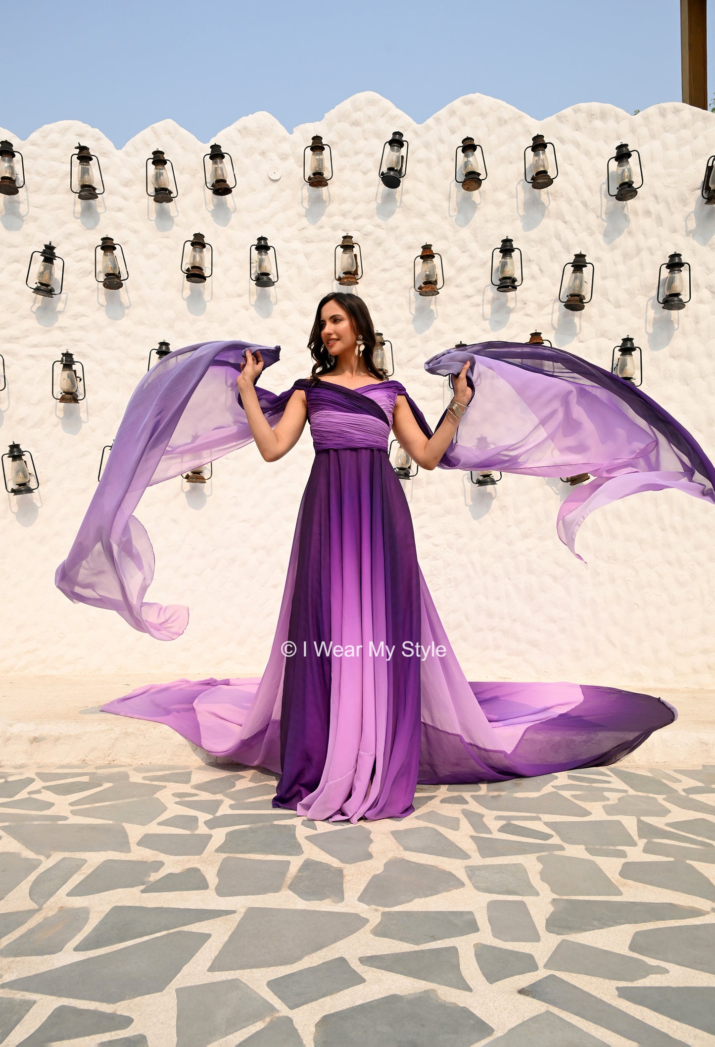 Purple and Lilac Regal Muse Prewedding Mega Trail Gown