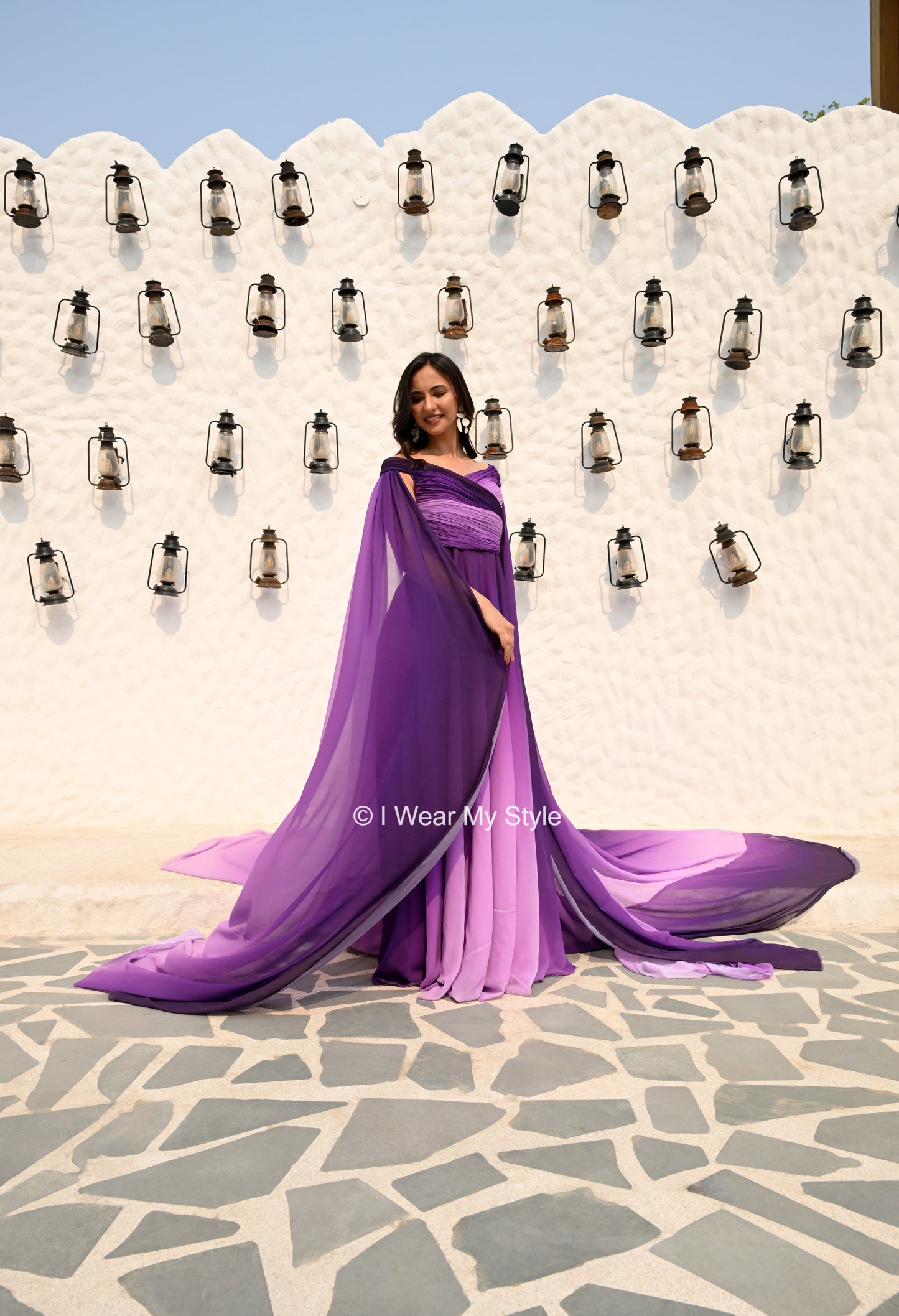 Purple and Lilac Regal Muse Prewedding Mega Trail Gown