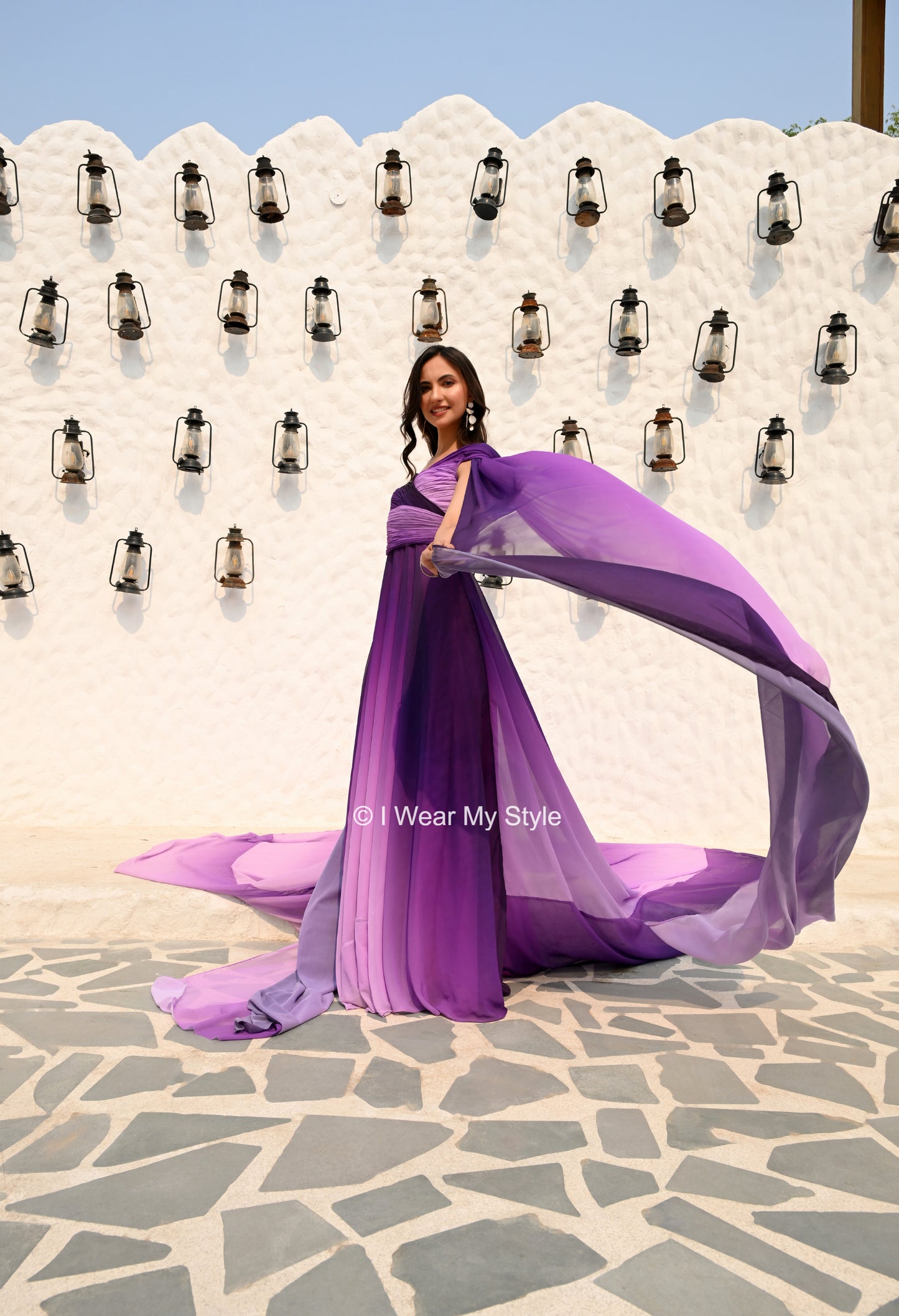 Purple and Lilac Regal Muse Prewedding Mega Trail Gown