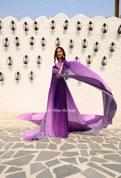 Purple and Lilac Regal Muse Prewedding Mega Trail Gown