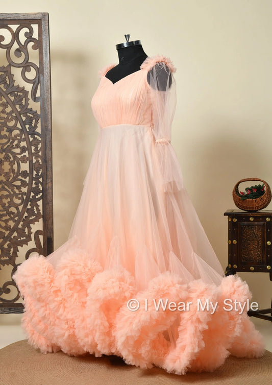 Adjustable Peach Multiple Layered I WEAR MY STYLE Exclusive Photoshoot Collection