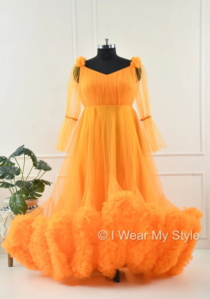 Adjustable Orange Multiple Layered I WEAR MY STYLE Exclusive Photoshoot Collection