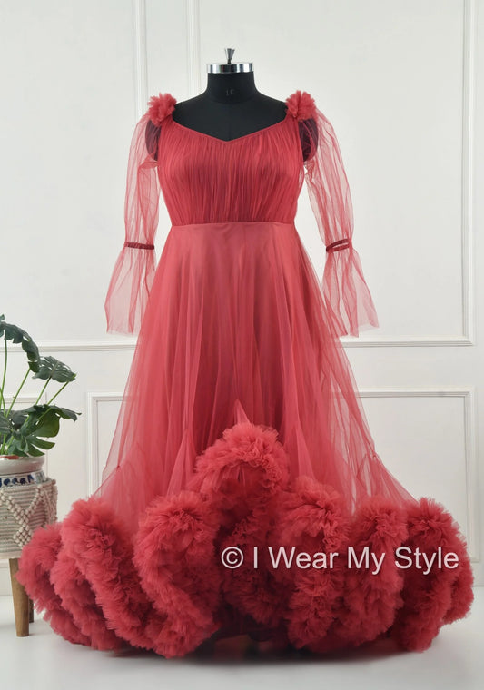 Adjustable Cherry Red Multiple Layered I WEAR MY STYLE Exclusive Photoshoot Collection