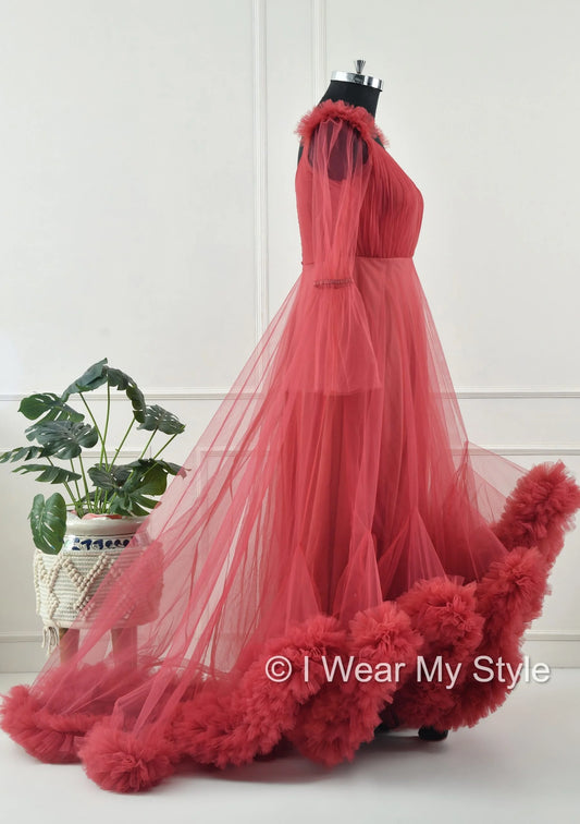 Adjustable Cherry Red Multiple Layered I WEAR MY STYLE Exclusive Photoshoot Collection