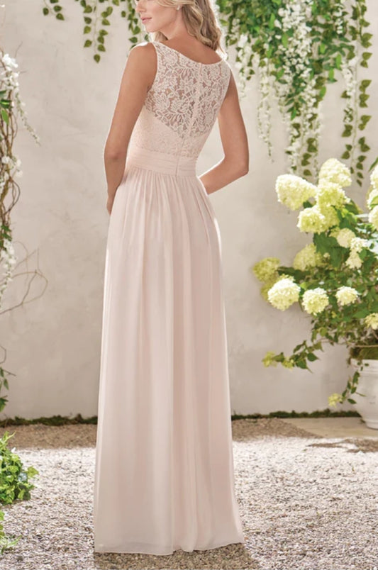 White V Neck Bustier Maxi Dress with Lace