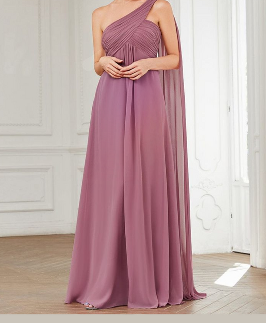 Onion Pink One Shoulder All Occasion Wear Maxi