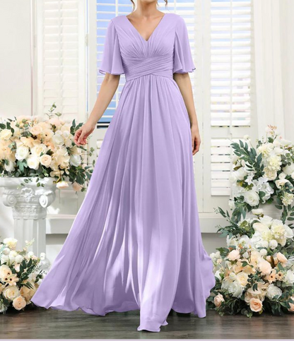 Lilac Cross Drape All Occasion Maxi Dress