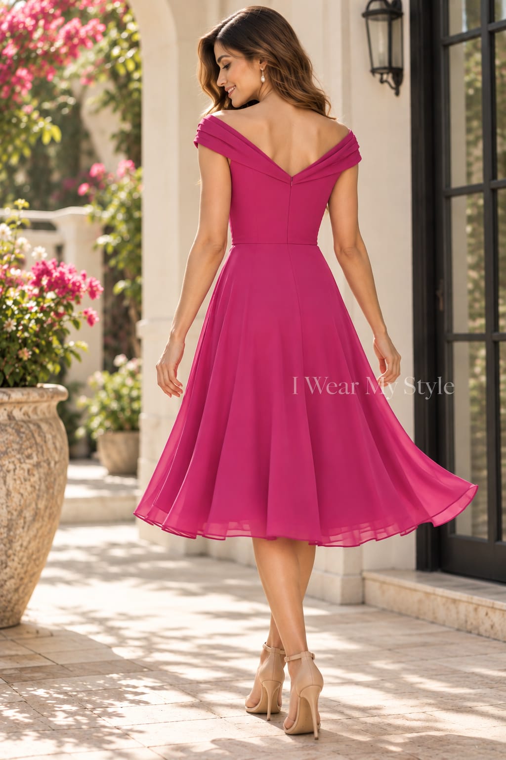 Rani Pink Summer Fiesta Midi Dress