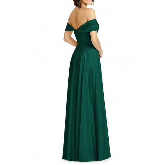 Off Shoulder Green Wonder Maxi Dress