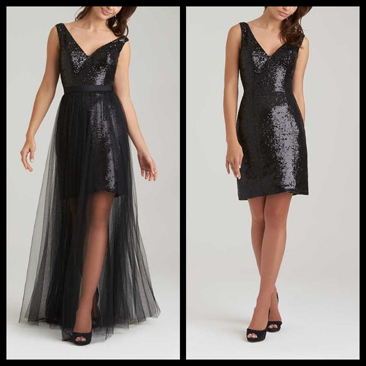 Sequins With Detachable Net Skirt