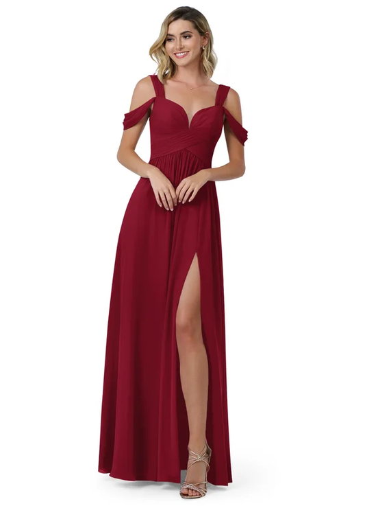 Enigma Cold Shoulder Bridesmaid Dress