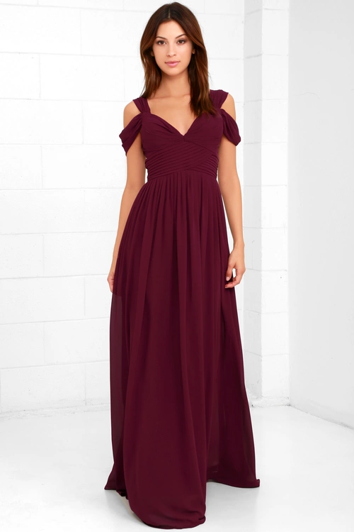 Make Me Move Burgundy Maxi Dress