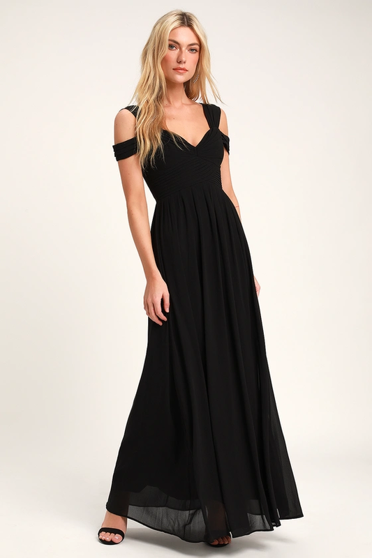 Make Me Move Black Maxi Dress