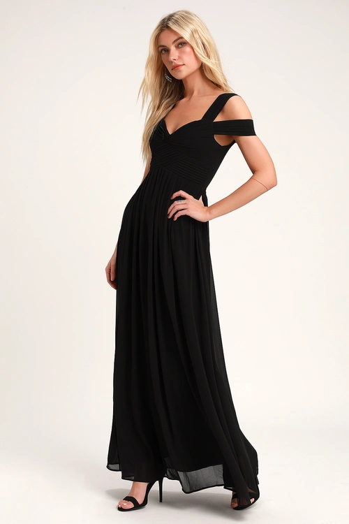 Make Me Move Black Maxi Dress